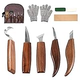 Holz-Schnitzwerkzeug Set, Holz Schnitzmesser mit Schleifsteine 10 Teiliges,...