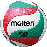 Molten Top Wettspielball-V5M5000-DE weiß/grün/rot 5