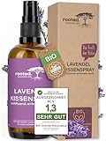 rooted.® Lavendelspray 100ml [100% ECHTES BIO-LAVENDELÖL] - Lavandula...