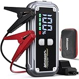 Starthilfe Powerbank, 6000A Spitzenstrom Starter Powerbank Tragbare Auto...