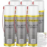 BREHMA 6X Seilfett Spray 500ml Fettspray Sprühfett Kettenspray