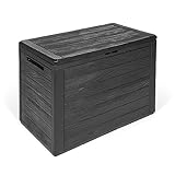 Kreher Kompakte Kissenbox/Aufbewahrungsbox in Anthrazit mit 190 Liter Volumen....