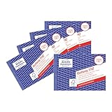 AVERY Zweckform 1742-5 Quittungsblock Kleinunternehmer (A6 quer, 2x40 Blatt mit...