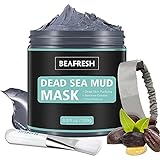 Natural Dead Sea Mud Mask - Headband & Brush included for Face and Body...