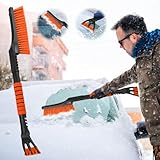 TTCOTOKE Eiskratzer Auto mit Besen, Auto Eiskratzer, 2 in 1 Abnehmbarer...