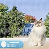 Aystkniet Katzennetz für Balkon Transparent 4 × 3M, 2,5 × 2,5cm...