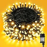 Dalugo Lichterkette Weihnachtsbaum Außen, 30m 300 LED Wasserdichte Warmweiß...