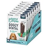 Edgard & Cooper Snacks 56 Dental Stick Medium Hund Natural 8x7 Kausticks...