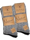 Occulto Damen Alpaka Socken 4er Pack (Modell: Luna) Grau Mix 39-42