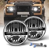 CO LIGHT 2PCS 7 Zoll LED Scheinwerfer, 12/24v 7'' Rund LED Frontscheinwerfer...