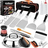Grilliance 27-TLG Grillspachtel Plancha Zubehör für Männer, Teppanyaki BBQ...