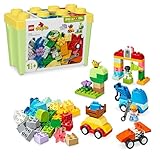 LEGO DUPLO Classic Steinebox Autos und LKWs, Spielset mit Fahrzeugen für...