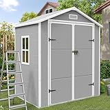 UDPATIO Gartenhaus wetterfest 183 x 137 x 210 cm, 3.9 m³, Kunststoff-Harz...