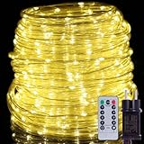 OxyLED Lichterschlauch Aussen, 20m 300 LEDs Lichtschlauch Außen IP44 Wasserfest...