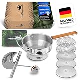 𝐌Ü𝐇𝐋𝐄𝐍𝐖𝐄𝐑𝐊 Passiermühle Edelstahl inkl. 5...