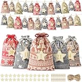 Adventskalender zum Befüllen, 24 Stück Weihnachtskalender 2025 Adventskalender...