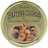 Danish Butter Cookies & Chocolate Chip Cookies, dänische Butterkekse,...