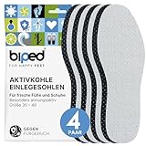 biped 4 Paar Aktivkohle Einlegesohlen gegen Schweissfüsse - zur...