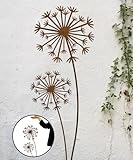 Terma Rost Pusteblume XXL 140 cm Höhe Pusteblume Gartenstecker rost Gartenfigur...