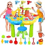 JONRRYIN Sand Wassertisch Kinder Outdoor Spielzeug, Strandspieltisch,...