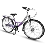 XB3 24 Zoll Damen-Mädchen-Kinder-Jugend-Fahrrad, Shimano Nabendynamo 3...