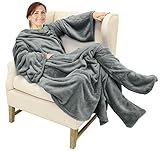 Catalonia Classy Decke mit Ärmeln und Fußtasche Geschenk für Frauen Herren,...