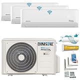 A++/A++/A++ Twin-Rotary Trio Split SelfClean WiFi Golden-Fin 3x 2,6kW MultiSplit...