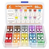 JOREST 60Pcs Standard Kfz Sicherungen Set,Auto sicherungen Set Autosicherung...