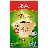 Melitta Filtertüten 100, Aromapor Papier, Naturbraun, 40 Stück