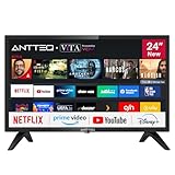 Antteq AV24H3 Fernseher 24 Zoll (60 cm) Smart TV mit Netflix, Prime Video,...