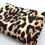 French Terry Sweat Stoff BIG LEOPARD | caramel | angeraut | Ökotex | Meterware...