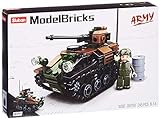 Leichter Panzer (245 Teile) [M38-B0750], Spielset, Klemmbausteine, Soldaten, mit...