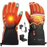 Netraty Handschuhe Beheizbare, Elektrische Beheizte Skihandschuhe mit 7.4V 6400...