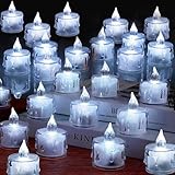 Joycabin 24 Stück LED Teelichter, Flammenlose Led Kerzen, Votive Kerzen, LED...