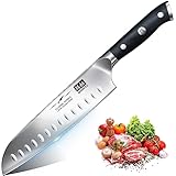 SHAN ZU Kochmesser Küchenmesser, Chefmesser Santoku Deutscher Carbon Edelstahl...