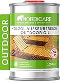 Nordicare Holzöl Außenbereich [1L] für Lärche, Eiche, Teak oder Akazienholz...