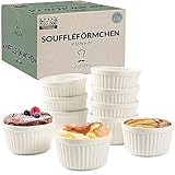 Chefarone® Soufflé Förmchen Backofenfest 10er Set - Creme Brulee Schälchen...