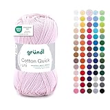 Gründl Wolle Cotton Quick uni - dünne Wolle zum Häkeln - Strickgarn -...