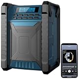 auvisio Outdoor Radio: Digitales DAB+/FM-Baustellenradio, Bluetooth, 80 Watt,...