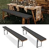 2er-Pack bierzeltgarnitur auflage, Bierbankauflage gepolstert für...