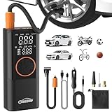 Oasser Elektrische Luftpumpe duale Anzeige 6000mAh 150 PSI Wiederaufladbar Akku...