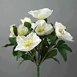 Bellaflor Christrosenbusch Weiss 25 cm mit 7 Blüten 1 Stück