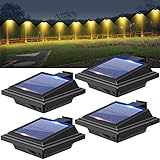 BILLION DUO Solar Dachrinnenlampe für den Außenbereich, 4STK Solarlampen für...
