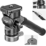 NEEWER Fluidkopf für Videostativ mit +/-10° Nivellierbasis (⌀37mm), Metall...