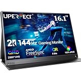 UPERFECT Portable Monitor 2K 144Hz, 16 Zoll Tragbarer Monitor USB C Display mit...