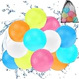 12 Stück Wasserbomben Wasserballons Wiederverwendbar Mit 1 Mesh Bag, Reusable...