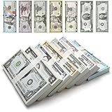 TXXATX 210 Blätter Spielgeld Fake Geld Enthält 7 Werte Prop Money 1$ 2$ 5$ 10$...