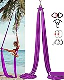 Aerial Yoga Tuch, 8 m, Vertikaltuch Set, inklusive Zubehör, dehnungsarme,...