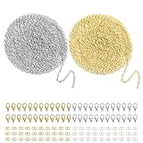 Xmart 2 stück 10m Gliederkette in Gold und Silber Mix Kette Meterware...