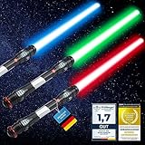 GOODS+GADGETS Laserschwert Lichtschwert Laser Sword 108 cm Schwert mit Licht, Sound & Vibration (Grün)